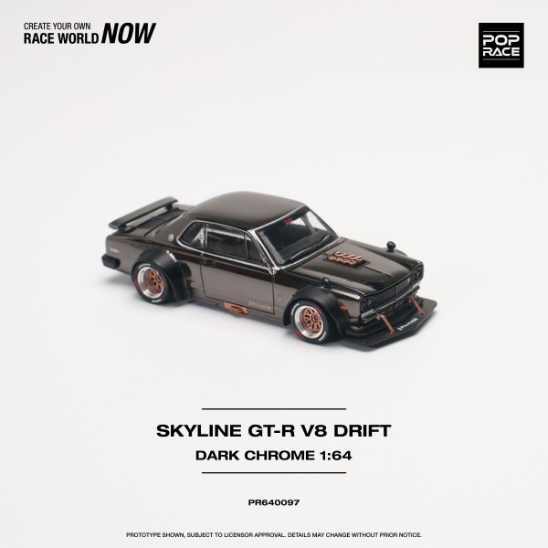 [Sold Out] PR640097 SKYLINE GT-R V8 DRIFT (HAKOSUKA) DARK CHROME