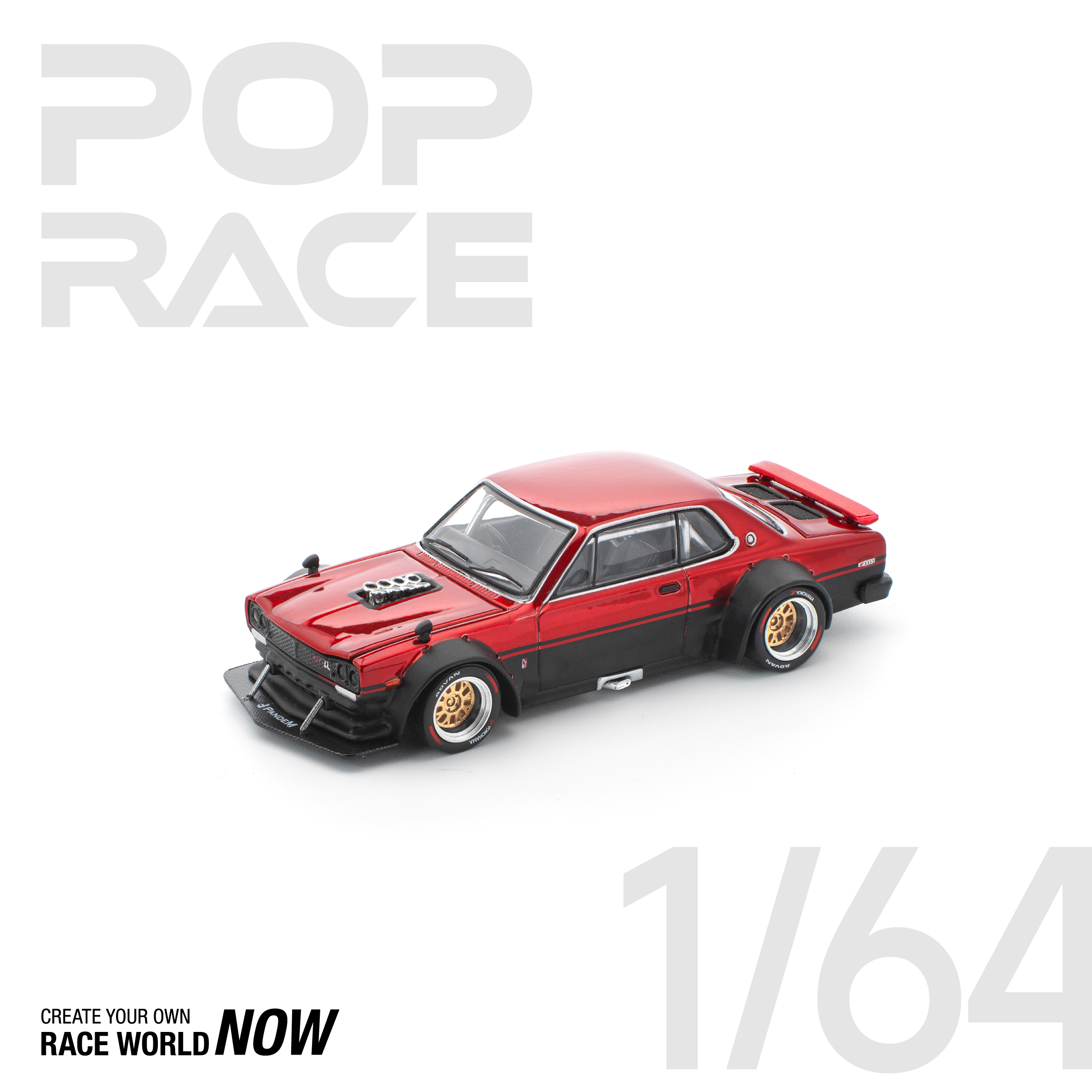 PR640267 SKYLINE GT-R V8 DRIFT (HAKOSUKA) - RED BLACK - Image 14