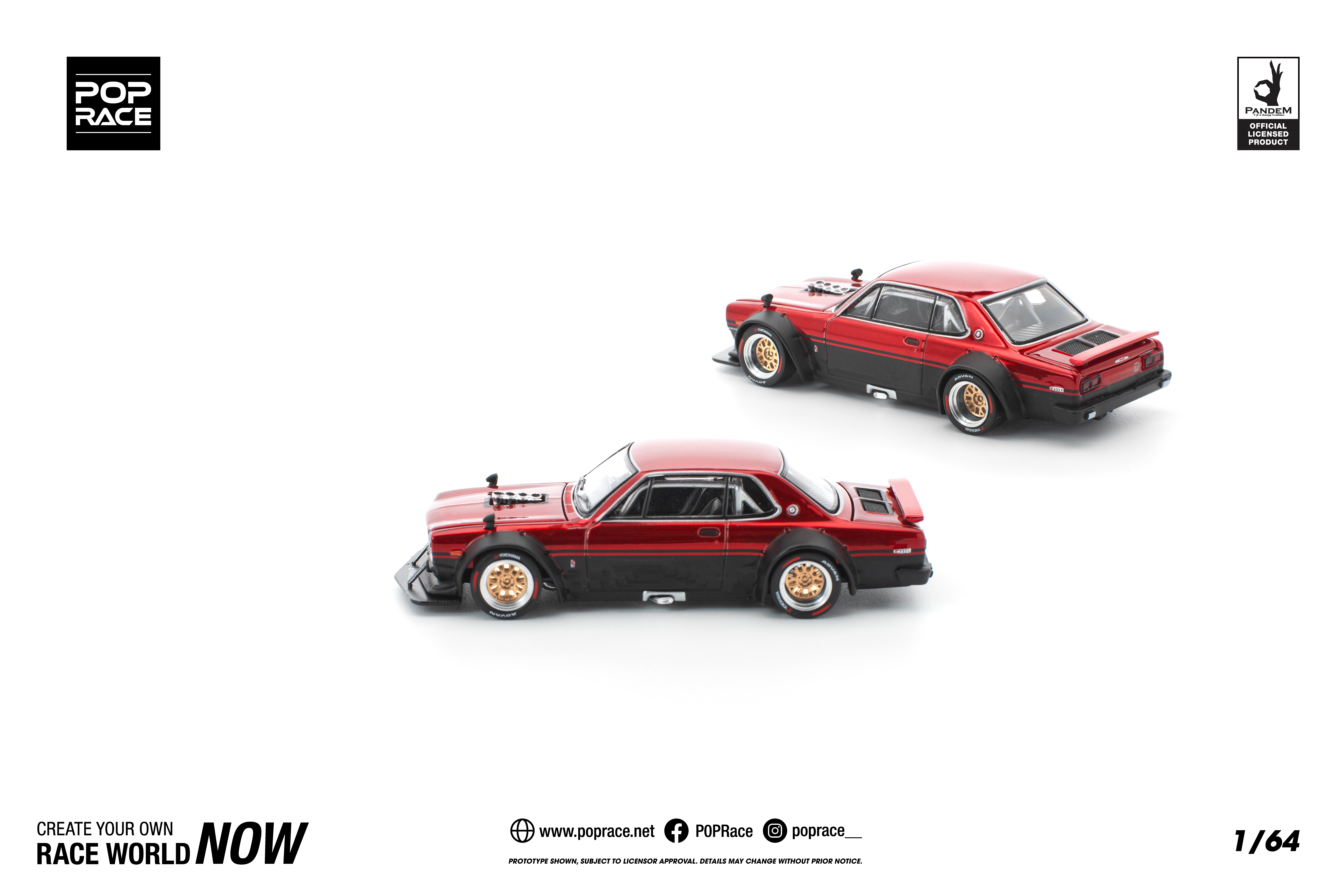 PR640267 SKYLINE GT-R V8 DRIFT (HAKOSUKA) - RED BLACK - Image 3