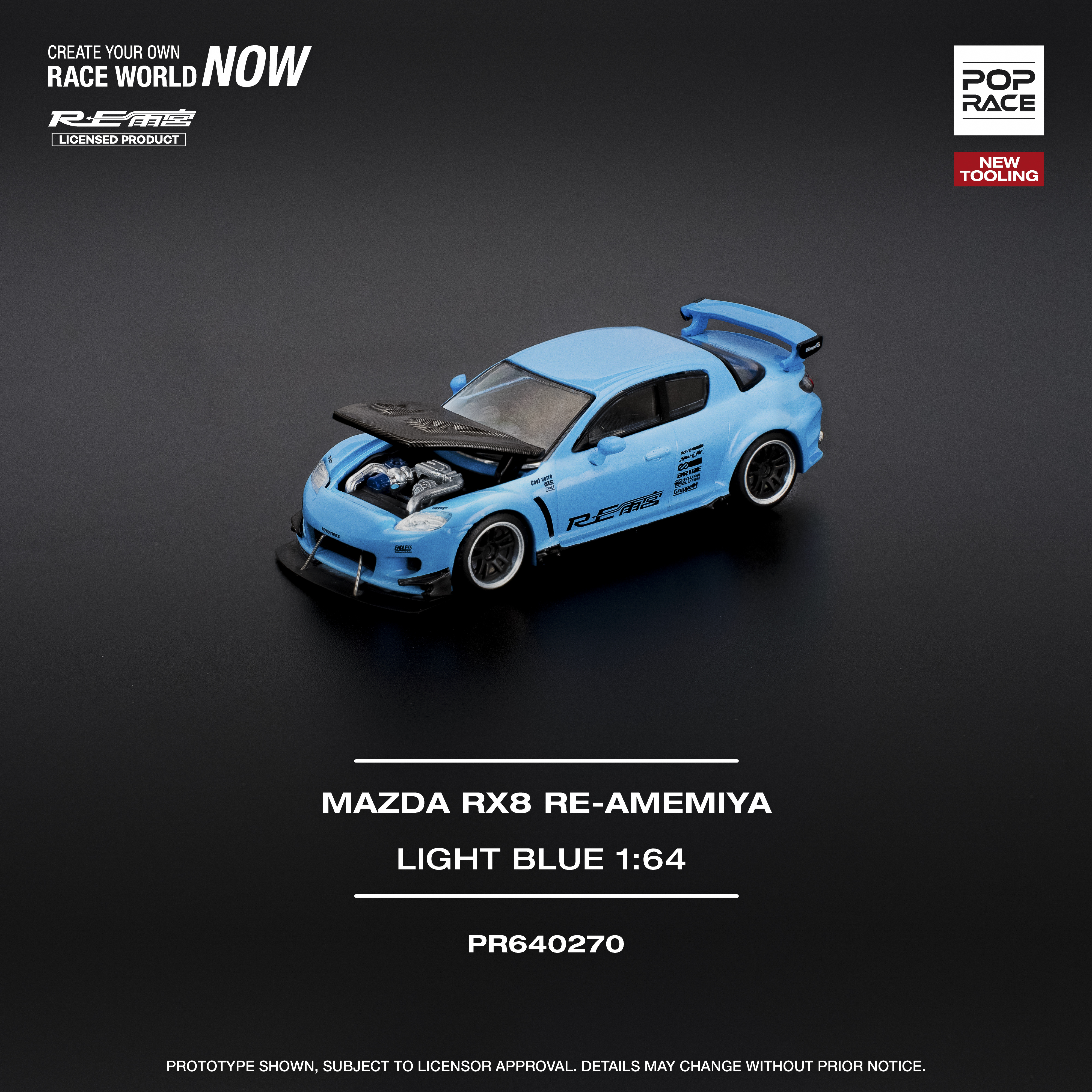 PR640270 MAZDA RX-8 RE-AMEMIYA - LIGHT BLUE (New Tooling) - Image 2
