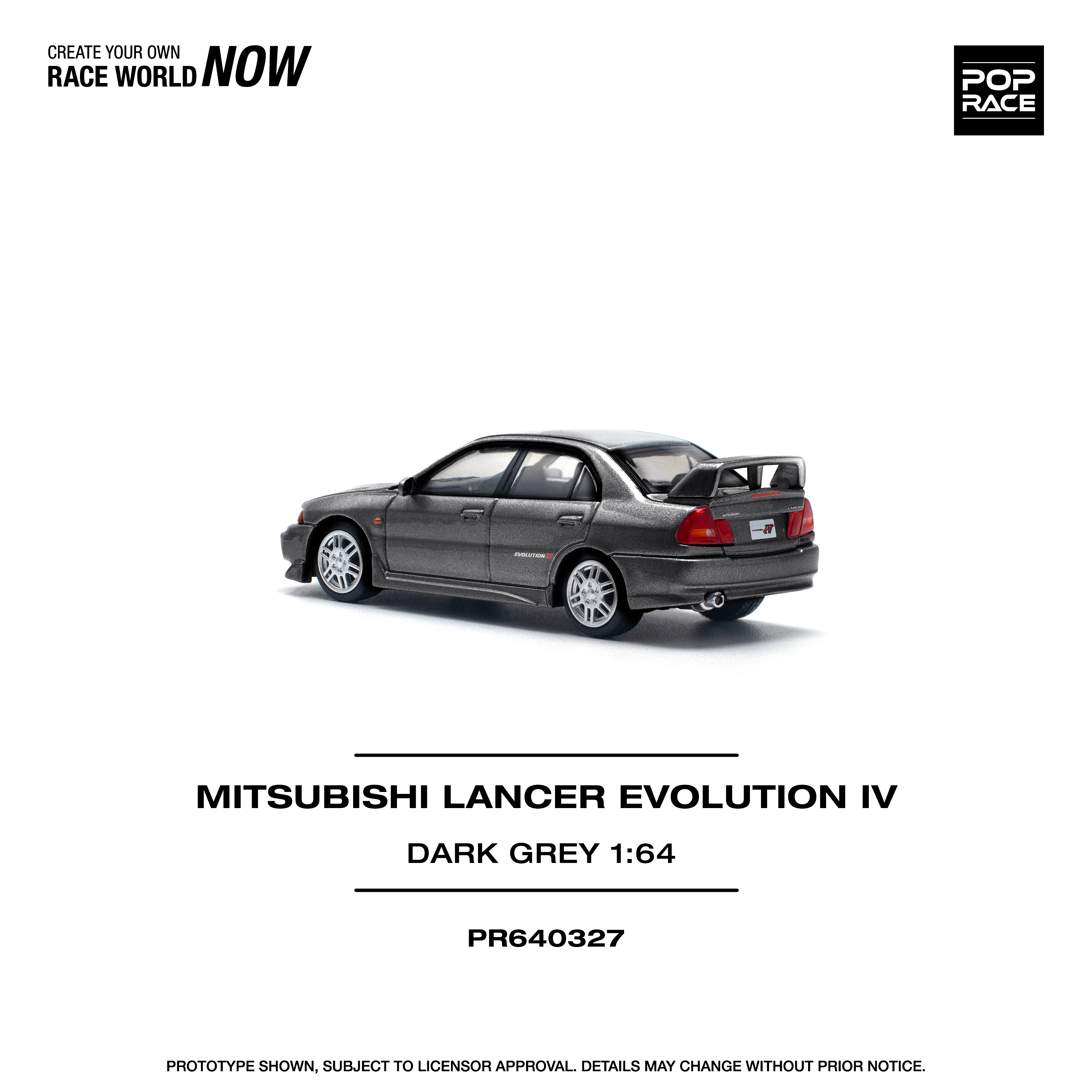 PR640327 MITSUBISHI LANCER EVOLUTION IV DARK GREY - Image 4