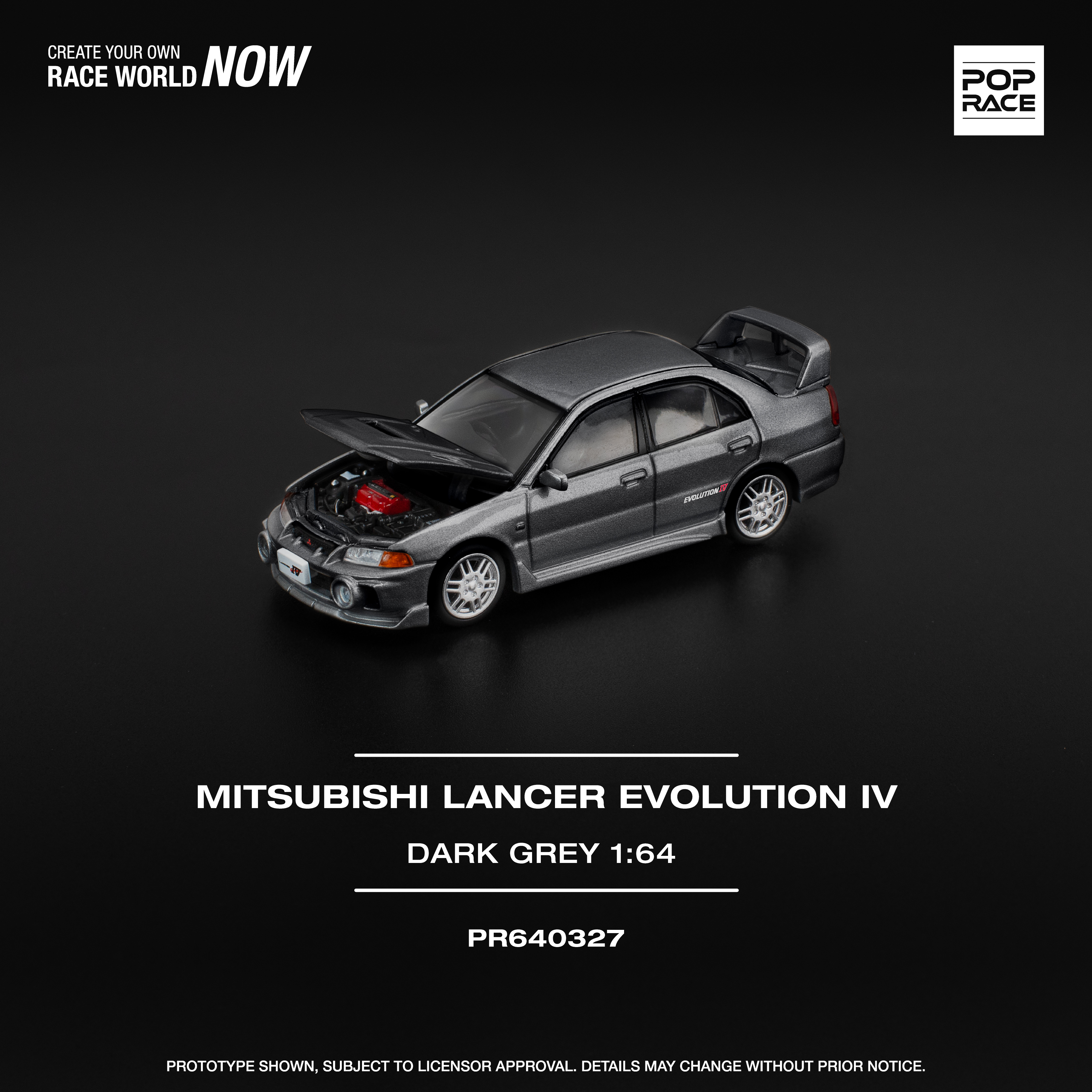 PR640327 MITSUBISHI LANCER EVOLUTION IV DARK GREY - Image 6