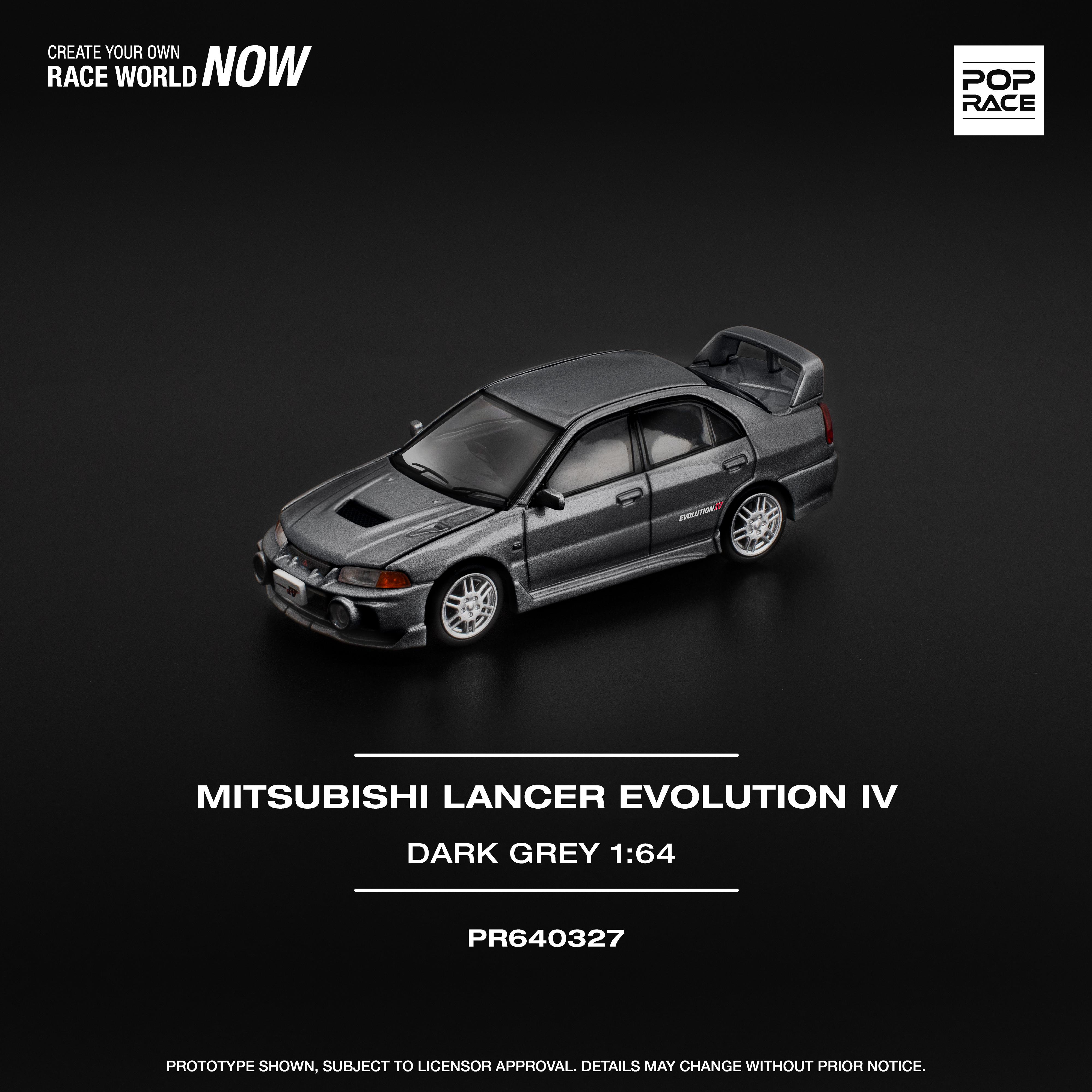 PR640327 MITSUBISHI LANCER EVOLUTION IV DARK GREY - Image 7