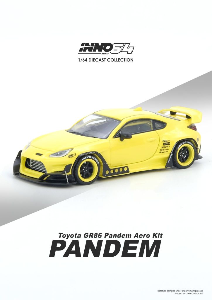 IN64-GR86P-YELLOW - TOYOTA GR86 "PANDEM" Yellow