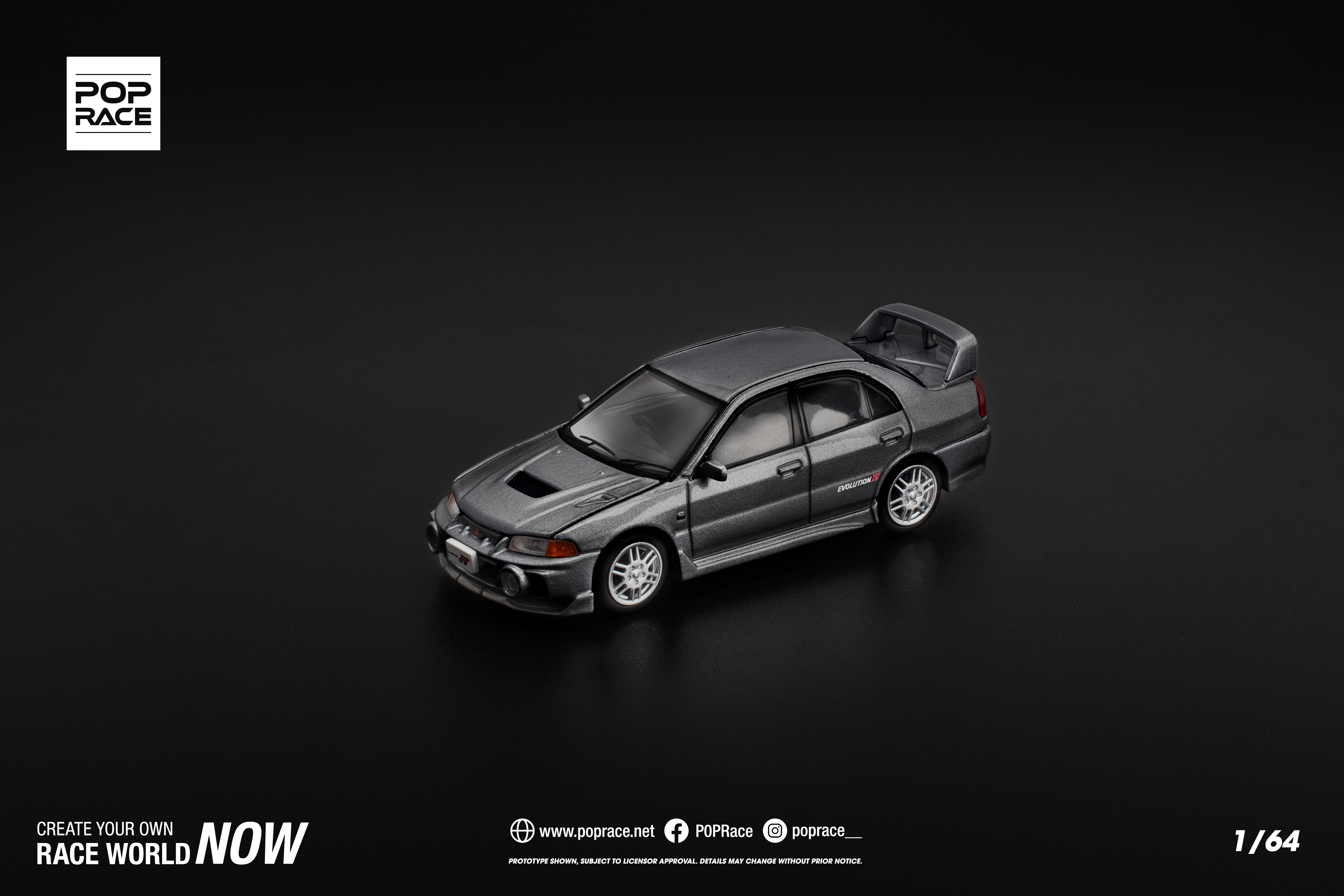 PR640327 MITSUBISHI LANCER EVOLUTION IV DARK GREY - Image 2