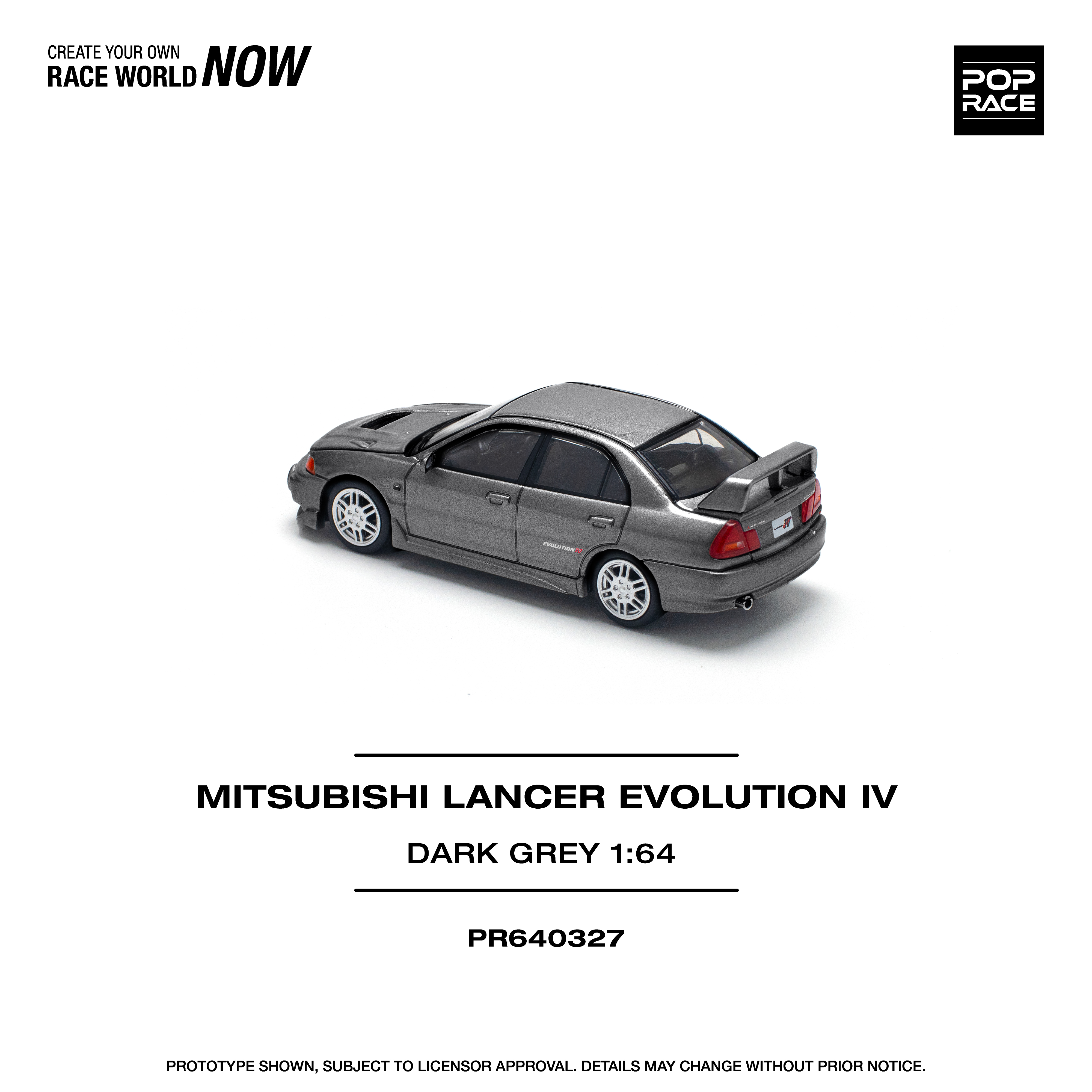 PR640327 MITSUBISHI LANCER EVOLUTION IV DARK GREY - Image 8