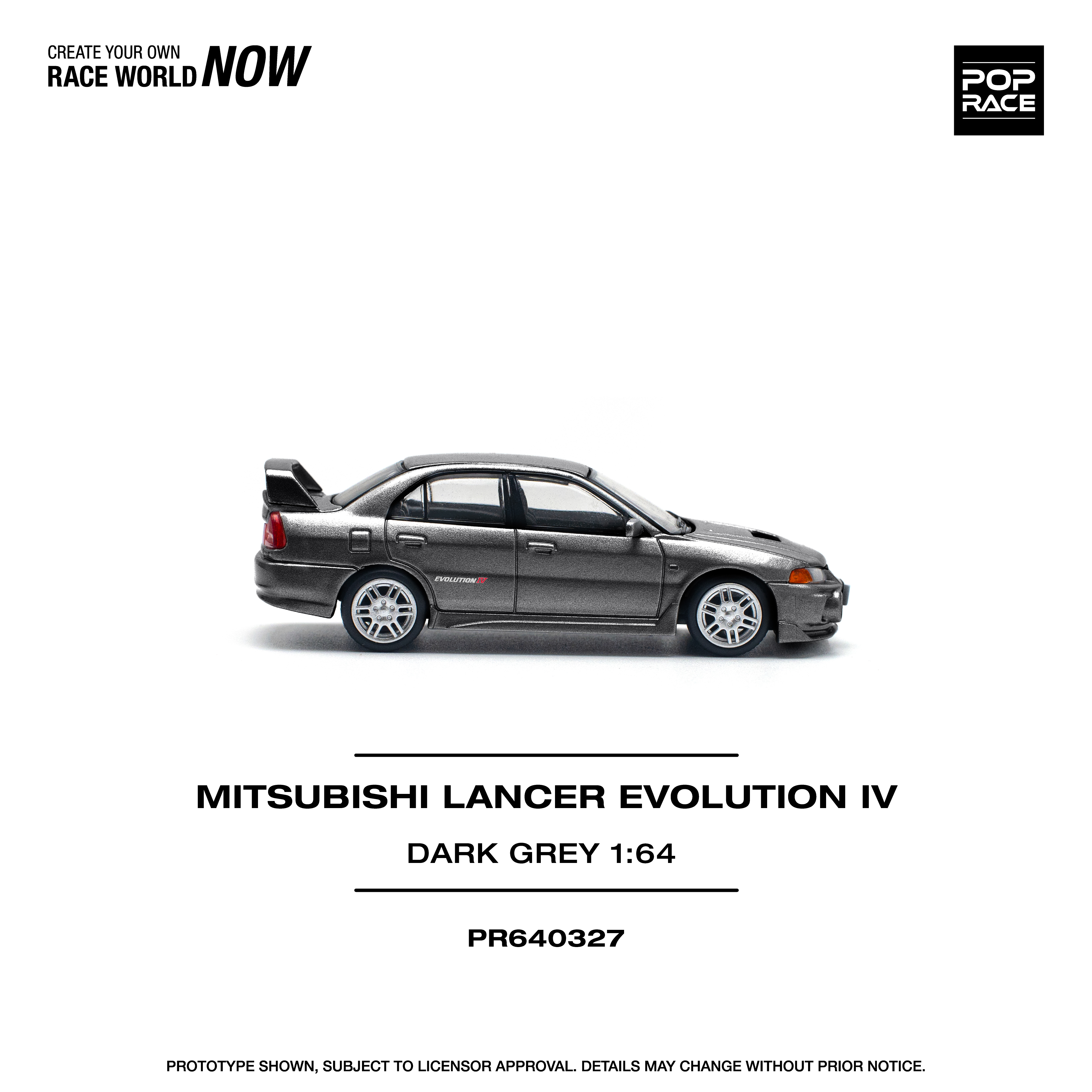PR640327 MITSUBISHI LANCER EVOLUTION IV DARK GREY - Image 9