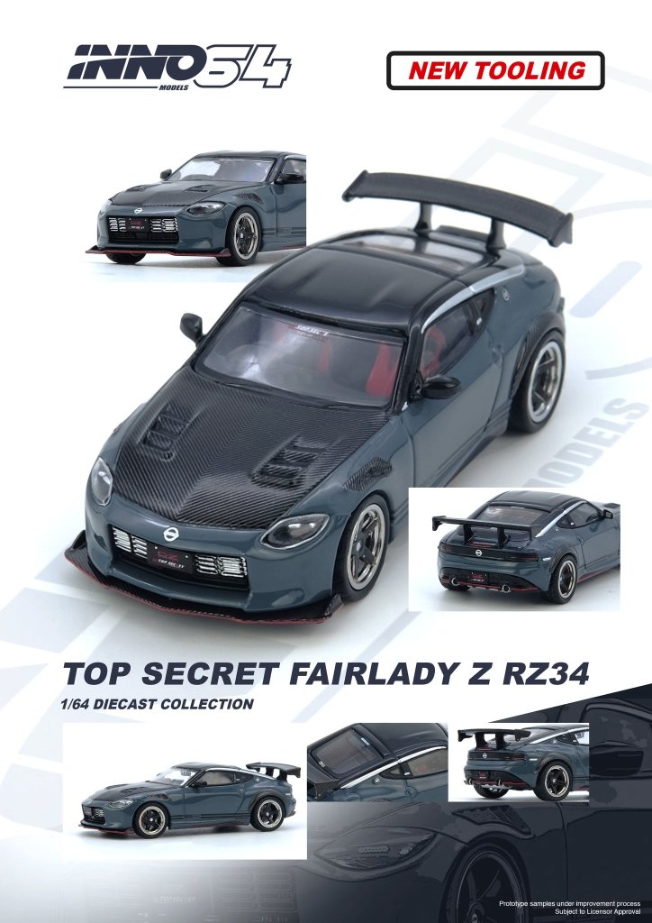 IN64-Z34TS-SG - TOP SECRET FAIRLADY Z (RX34) Stealth Gray