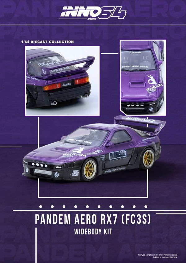 [In Stock] IN64-RX7FCP-PB - MAZDA RX7 (FC3S) "PANDEM ROCKET BUNNY" Purple