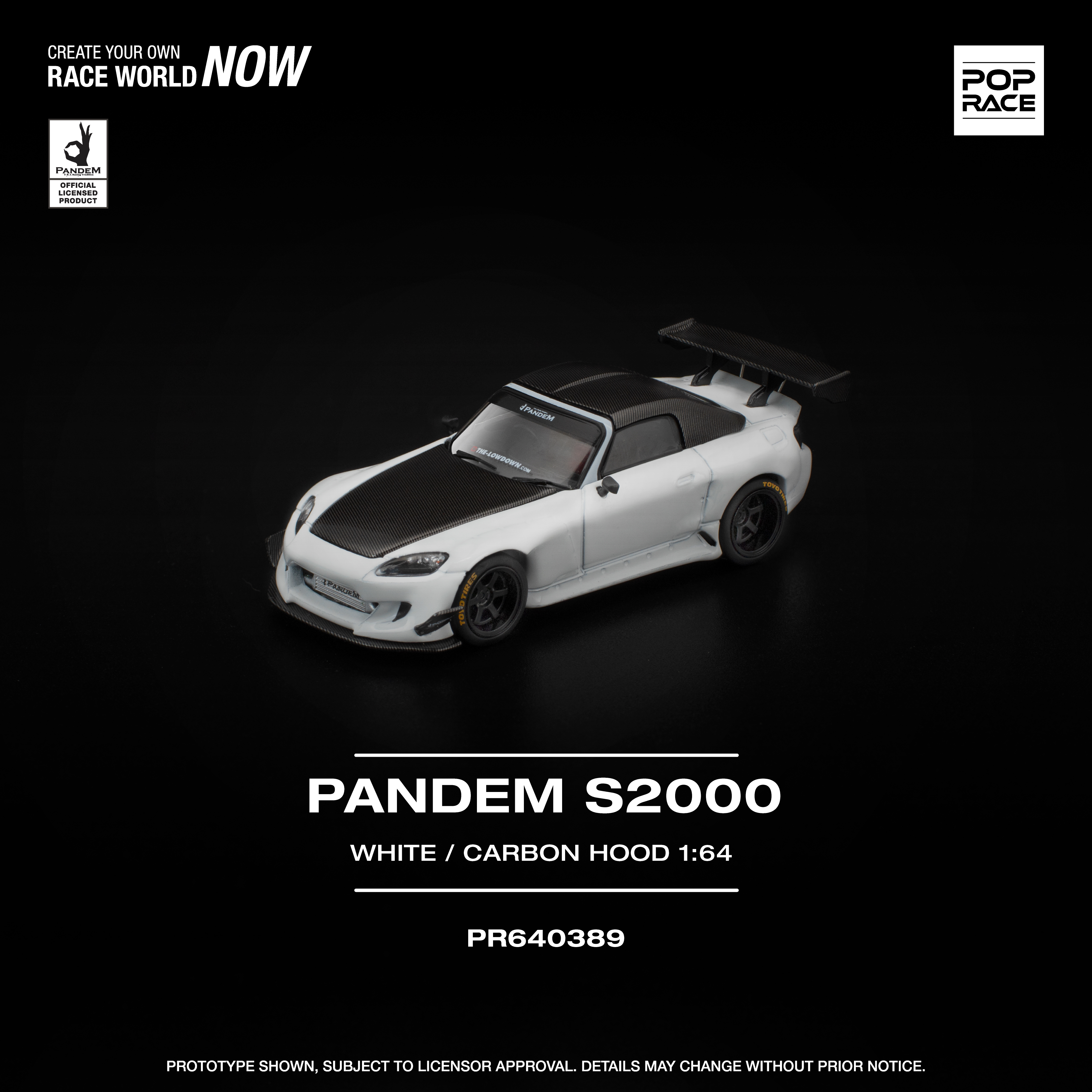 PR640389 PANDEM S2000 SOFTTOP WHITE TOOLING VARIANT