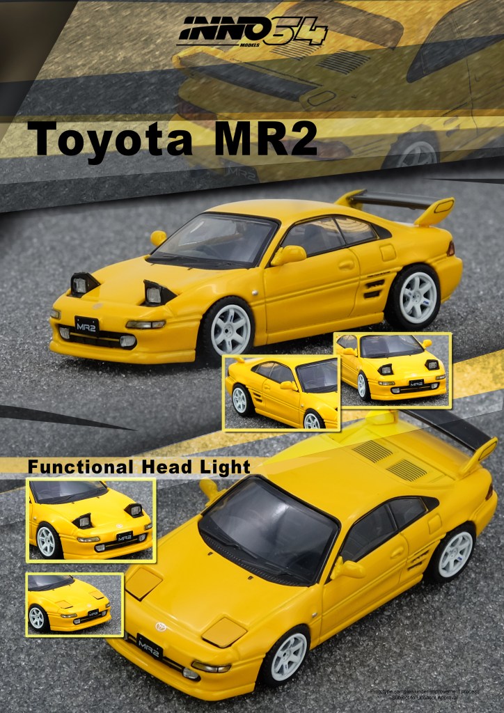 IN64-MR2-YL - Toyota MR2 (SW20) Yellow