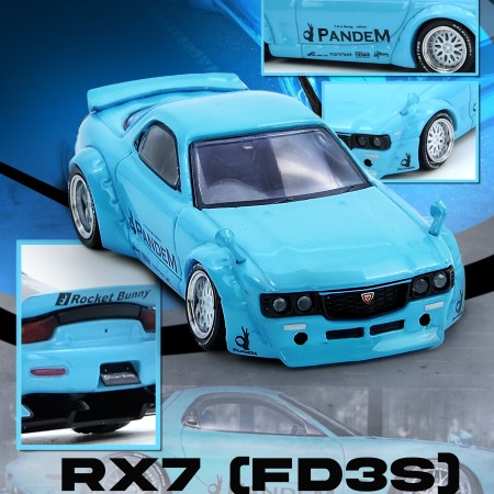 IN64-RX7FDP-TIFBLU - PANDEM ROCKET BUNNY RX7 (FD3S) Tiffany Blue