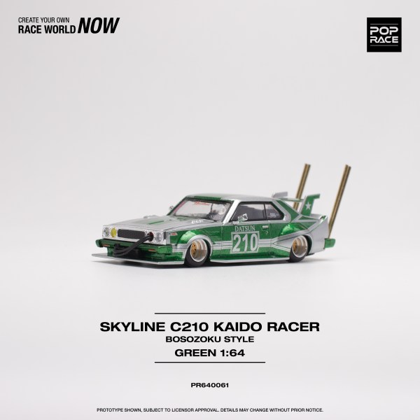[In Stock] PR640061 Skyline C210 Bosozoku Style Green/Silver