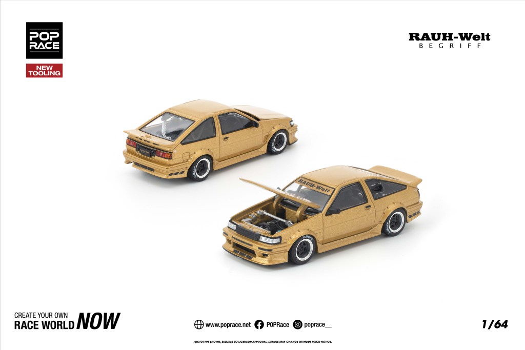 PR640411 RWB AE86 GOLD NEW TOOLING