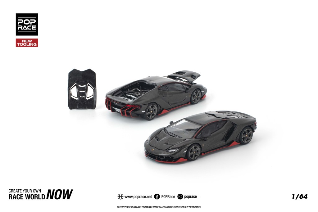 PR640436 LAMBORGHINI CENTENARIO CARBON/RED NEW TOOLING