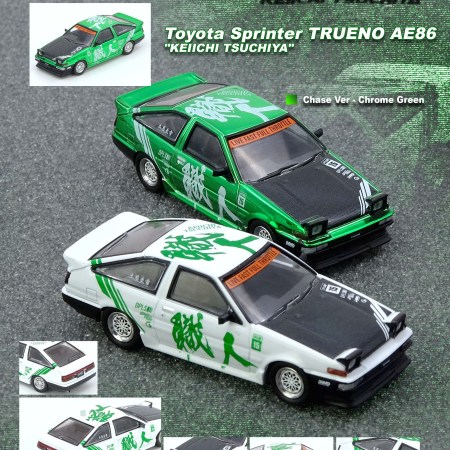IN64-AE86-KT TOYOTA SPRINTER TRUENO AE86 "KEIICHI TSUCHIYA"  (With Chase car) Limited Edition