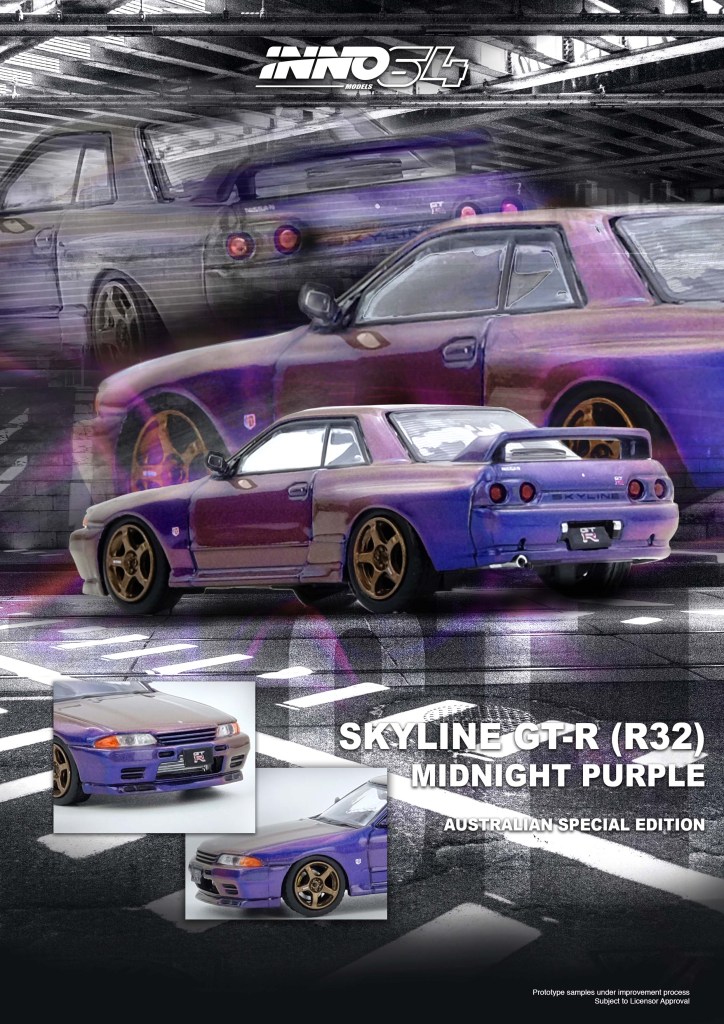 IN64-R32-MP-AS SKYLINE GT-R (R32) Midnight Purple Australia Special Edition Limited Edition